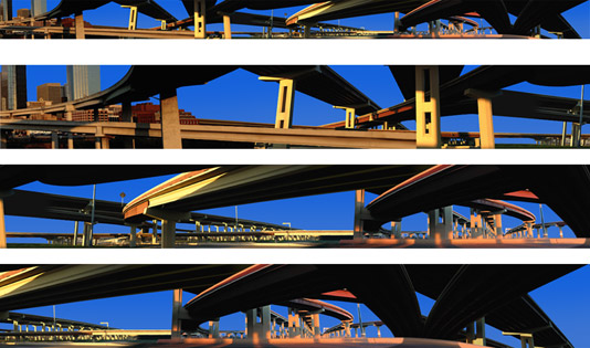 production, Photoshop Montage of Overpasses
